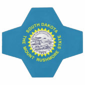 サウスダコタ州旗を持つ愛国的なサッカーボール サッカーボール (フラット)