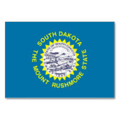 サウスダコタ州旗を持つ愛国的なテーブルカード テーブルナンバー (正面)