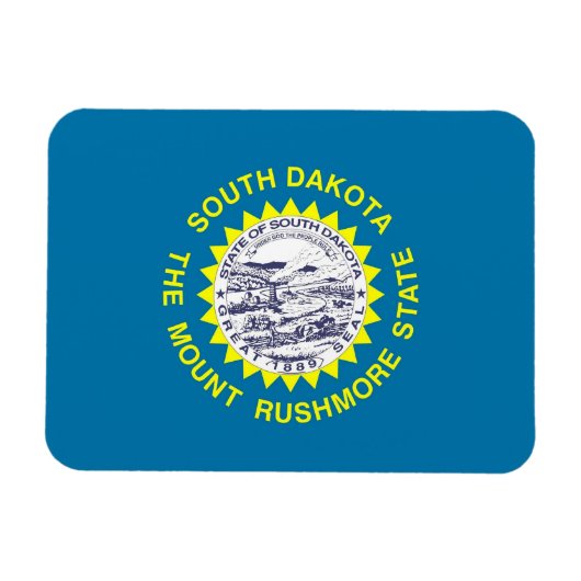 サウスダコタ州旗を持つ愛国的な柔軟な磁石 マグネット (横)
