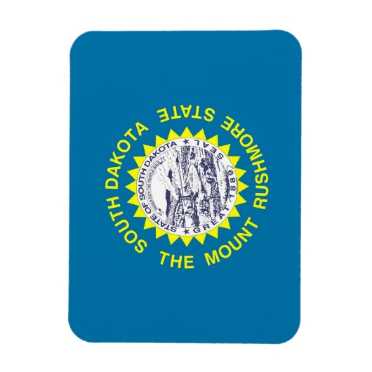 サウスダコタ州旗を持つ愛国的な柔軟な磁石 マグネット (縦)