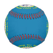 サウスダコタ州旗を持つ愛国野球 野球ボール (裏面)