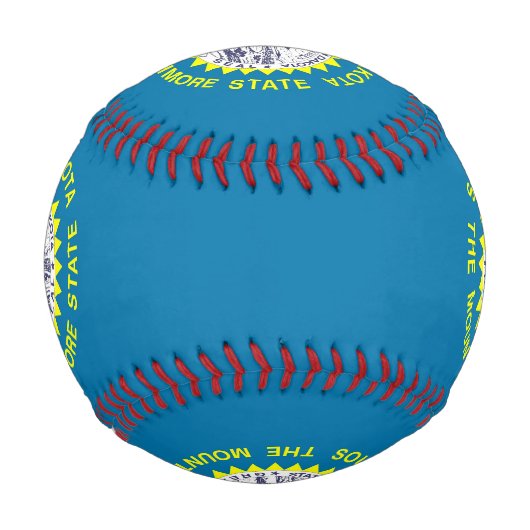 サウスダコタ州旗を持つ愛国野球 野球ボール (裏面)