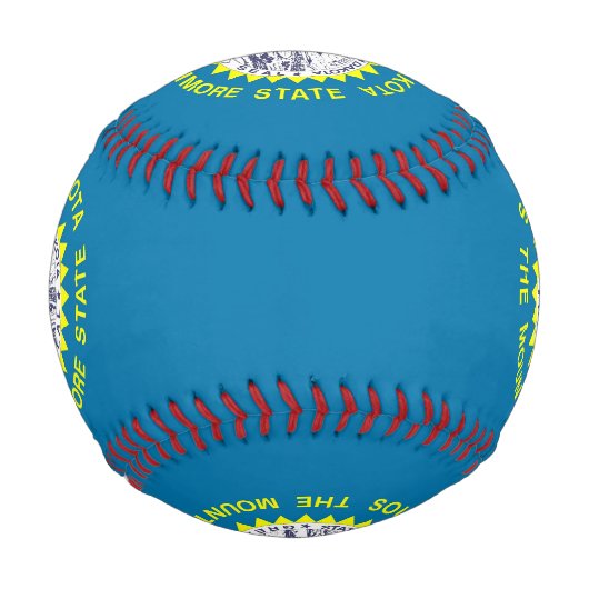 サウスダコタ州旗を持つ愛国野球 野球ボール (正面)