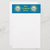 サウスダコタ州旗を持つ文房具 便箋 (正面/裏面)