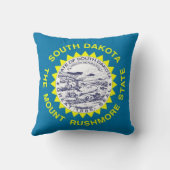 サウスダコタ州旗アメリカのモジョ・ピロー クッション (裏面)