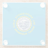 サウスダコタ州旗デザインデコール ガラスコースター (裏面)