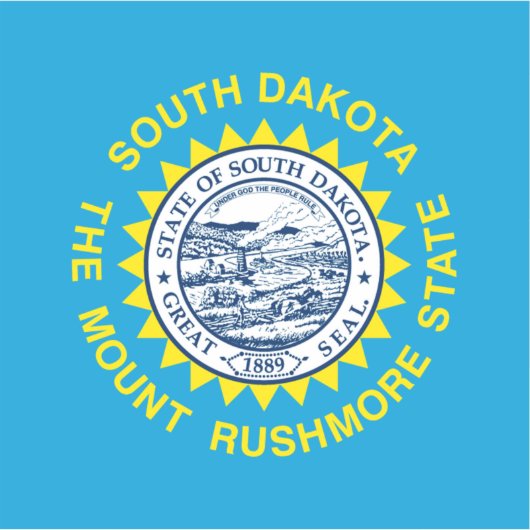 サウスダコタ州旗デザイン シール (正面)