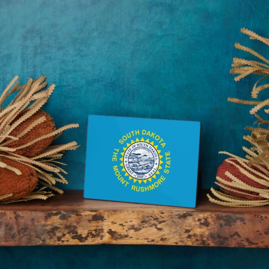 サウスダコタ州旗デザイン フォトプラーク (側面)