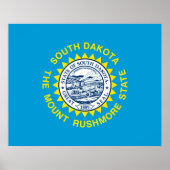 サウスダコタ州旗デザイン ポスター (正面)