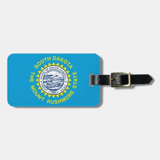サウスダコタ州旗デザイン ラゲッジタグ (正面横)