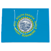 サウスダコタ州旗デザイン ラージペーパーバッグ (正面)