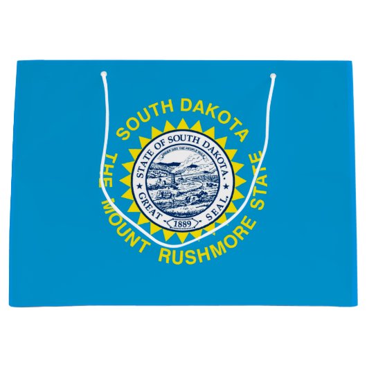 サウスダコタ州旗デザイン ラージペーパーバッグ (正面)