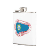 サウスダコタ州旗登山カラビナー フラスク (左)