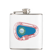 サウスダコタ州旗登山カラビナー フラスク (正面)