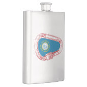 サウスダコタ州旗登山カラビナー フラスク (右)