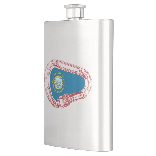 サウスダコタ州旗登山カラビナー フラスク (左)