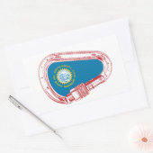 サウスダコタ州旗登山カラビナー 長方形シール (封筒)