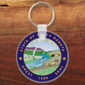 サウスダコタ州旗統一されたアメリカ キーホルダー (正面)