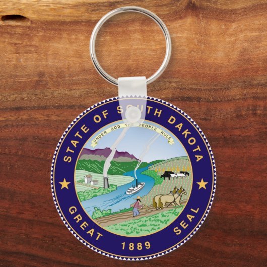 サウスダコタ州旗統一されたアメリカ キーホルダー (正面)