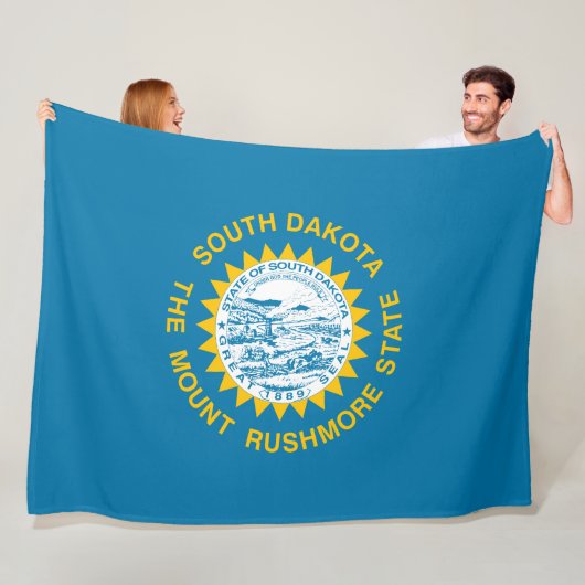 サウスダコタ州旗 フリースブランケット (インサイチュ)