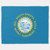 サウスダコタ州旗 フリースブランケット (正面(横))