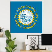 サウスダコタ州旗 ポスター (ホームオフィス)
