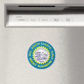 サウスダコタ州旗 マグネット (インサイチュ (食洗機))