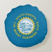 サウスダコタ州旗(米国州) ラウンドクッション (裏面)