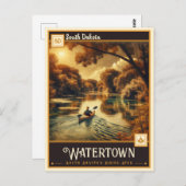 サウスダコタ州，ウォータータウン |ヴィンテージ ポストカード (正面/裏面)