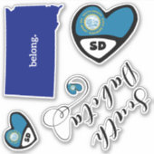 サウスダコタ州、ダイカットシールのシート シール (正面)