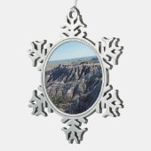 サウスダコタ州，バッドラン スノーフレークピューターオーナメント (右)