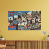 サウスダコタ州 – ブラックヒルズ – ラージレターシーン キャンバスプリント (インサイチュ (リビング))