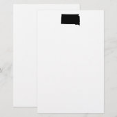 サウスダコタ州 ブラック&ホワイト 便箋 (正面/裏面)