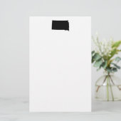 サウスダコタ州(モノクロ) 便箋 (スタンド正面)