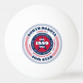 サウスダコタ州（赤・白・青）の円 卓球ボール (裏面)