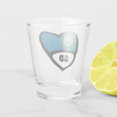 サウスダコタ州SD州旗(ハートショットグラス) ショットグラス (裏面)