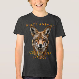 サウスダコタ準州の動物 コヨーテ トライブレンドTシャツ