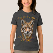 サウスダコタ準州の動物 コヨーテ トライブレンドTシャツ (正面)