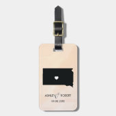 サウスダコタ結婚マップ荷物タグカスタムギフト ラゲッジタグ (正面縦)