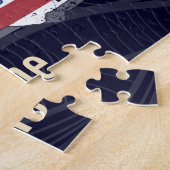 サウスダコタ統一された州レトロ州マップヴィンテージ ジグソーパズル (側面)