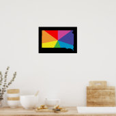 サウスダコタ色バースト ポスター (キッチン)