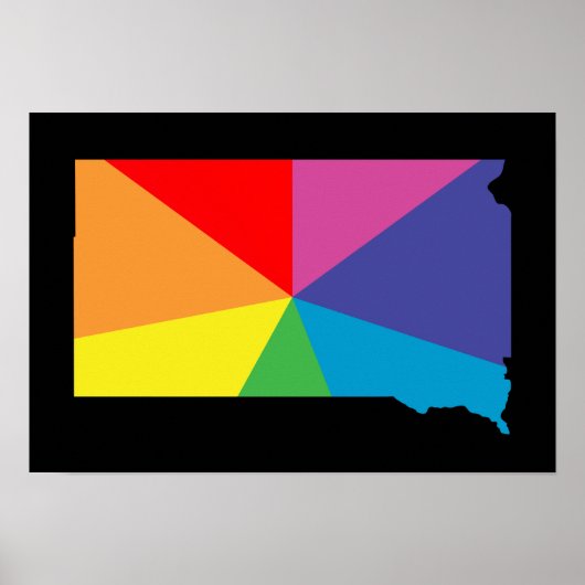 サウスダコタ色バースト ポスター (正面)