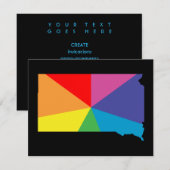 サウスダコタ色バースト 招待状 (正面/裏面)