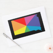 サウスダコタ色バースト 長方形シール (封筒)