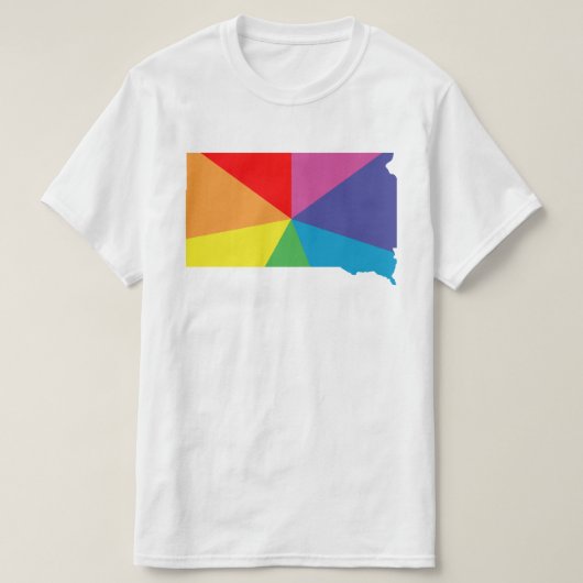 サウスダコタ色バースト Tシャツ (デザイン正面)