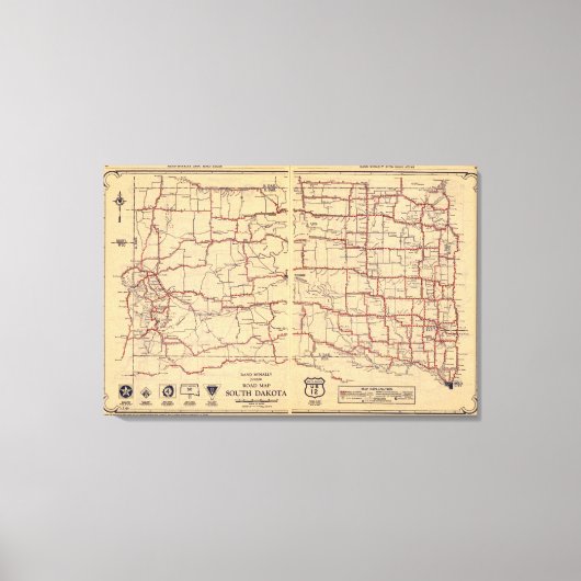 サウスダコタ キャンバスプリント (正面)