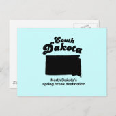 サウスダコタ – ノースダコタの春休み ポストカード (正面/裏面)