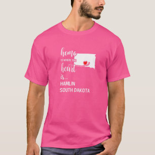 サウスダコタ ハムリン 心は家にある Tシャツ