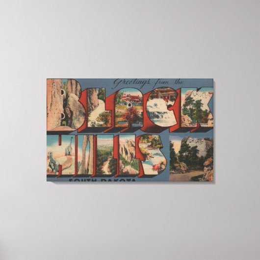 サウスダコタ – ブラックヒルズ – 廬山 キャンバスプリント (正面)