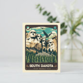 サウスダコタ |愛国心ヴィンテージ ポストカード (スタンド正面)